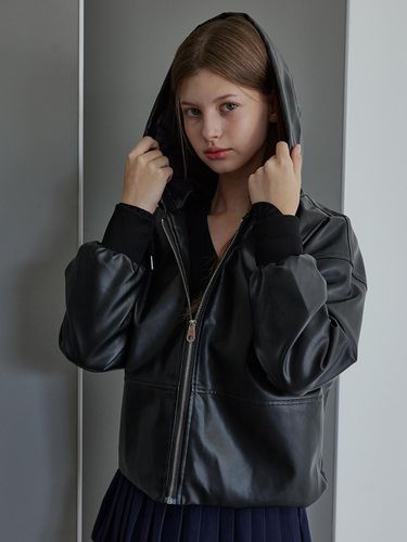 Hoodie Leather Jumper - HYBERNAT - Modalova