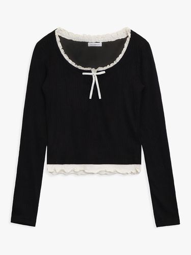 BALLET LACE KNIT TOP_BLACK - PINK PINEAPPLE - Modalova