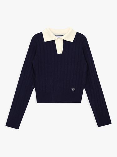 SAINT COLLAR KNIT_NAVY - PINK PINEAPPLE - Modalova