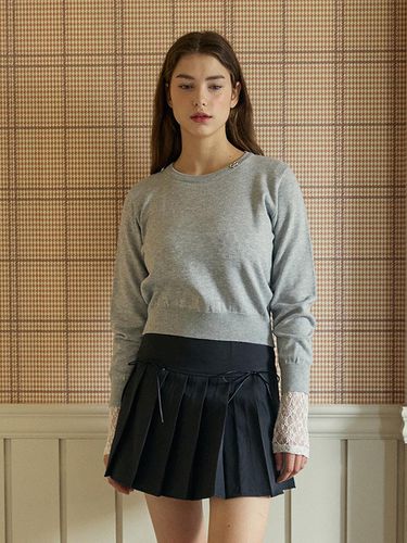 STANDARD ROUND KNIT_GREY - PINK PINEAPPLE - Modalova