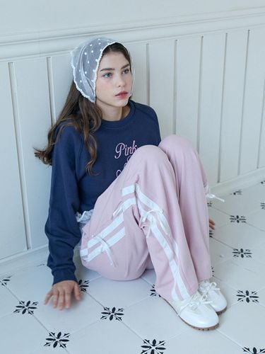 RIBBON TRACK PANTS_PINK - PINK PINEAPPLE - Modalova