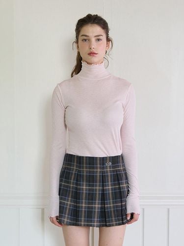 SHEER TURTLE NECK TOP_PINK - PINK PINEAPPLE - Modalova