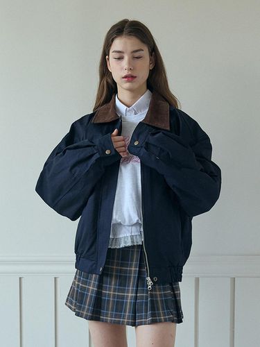 FARMY COTTON BOMBER JACKET_NAVY - PINK PINEAPPLE - Modalova