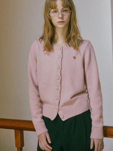 Love Cashmere Wool Knit Cardigan_Pink - snug.U - Modalova