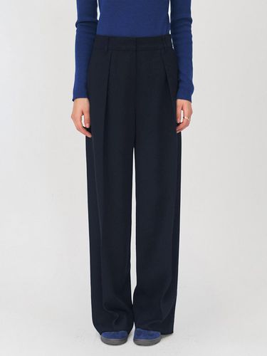 One Tuck Wool Slacks_NAVY - ONE - Modalova