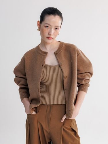 VOLUME EDGE CARDIGAN - BEIGE - LUMINOAR - Modalova