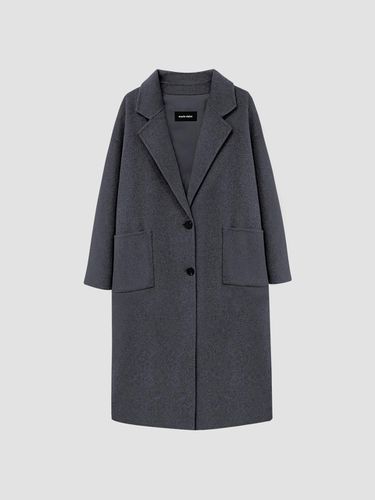 Wool Blended Two Button Long Coat (MAEDCT01SGY) - marieclaire - Modalova