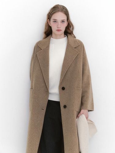 Wool Blended Two Button Long Coat (MAEDCT01SBE) - marieclaire - Modalova