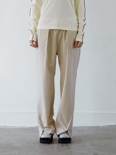 NYLON BANDED ZIP PANTS - YOUNGOH - Modalova