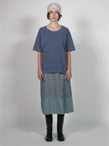 Via Pori check skirt (Blue check) - VIA PLAIN - Modalova