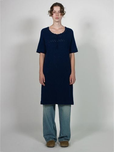 Via Glenn wool knit dress(Navy) - VIA PLAIN - Modalova