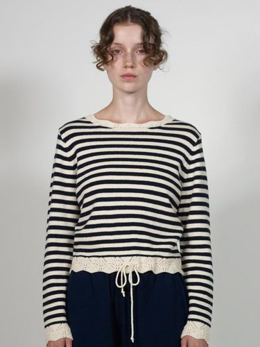 Via Mac stripe knit lace top () - VIA PLAIN - Modalova