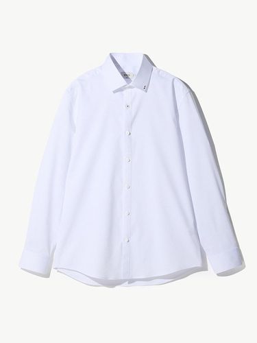 Embroidered Design Point Shirt_White (slim fit) - STCO - Modalova