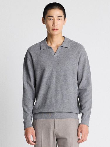 Perfect_Textured Open Collar Knitwear - STCO - Modalova