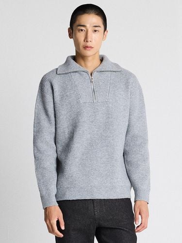 Semi zip-up solid knit (overfit) - STCO - Modalova