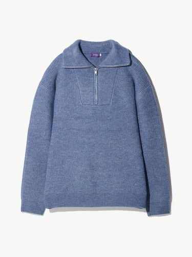 Semi zip-up solid knit (overfit) - STCO - Modalova