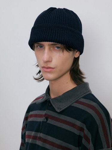 Knit beanie (navy) - endoor - Modalova