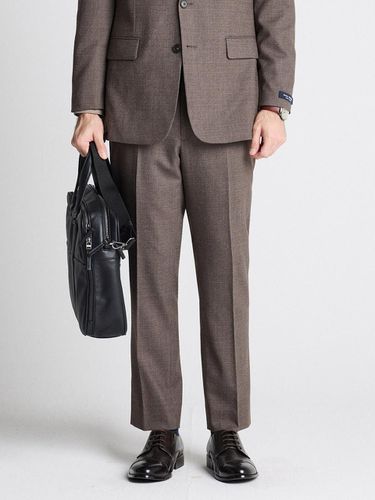 Wool Blend Classic Fit Suit Pants [Brown] - STCO - Modalova