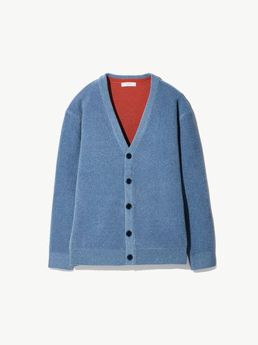 Chenille Y neck double-woven cardigan - STCO - Modalova