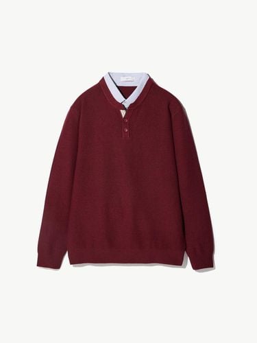 WARM_Shirt Layered_Henry Neck Red - STCO - Modalova