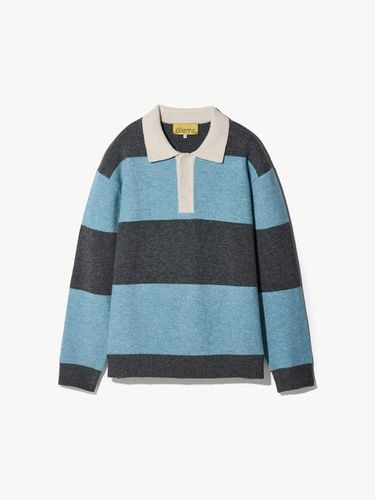 Rugby Stripe Popover Sweater Gray - STCO - Modalova