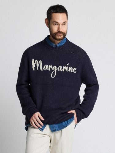 Lettering Jacquard Round Knitwear - STCO - Modalova