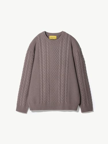 Cable modified round knitwear - STCO - Modalova