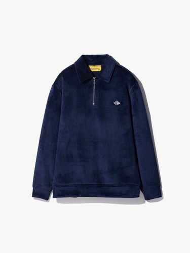 Corduroy Half Zip T-shirt Navy - STCO - Modalova