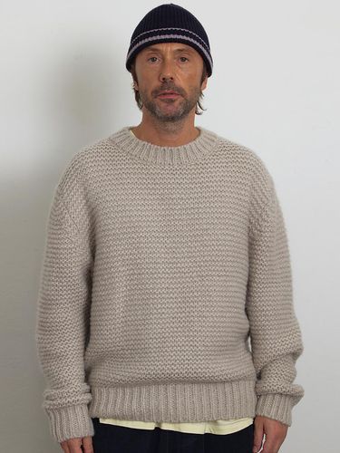 Men] Heavy Crochet Sweater (Dusty ) - KNITLY - Modalova