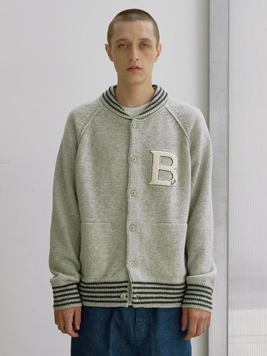 Men] Knit Varsity Cardigan () - KNITLY - Modalova