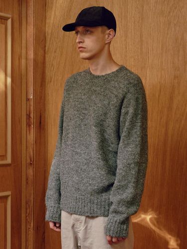 Men] Whole Garment Wool Sweater (Grey) - KNITLY - Modalova