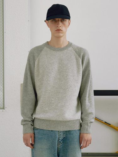 Men] Wool Cotton Stripe Sweater () - KNITLY - Modalova