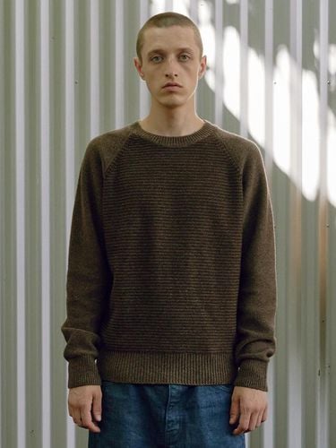 Men] Wool Cotton Stripe Sweater () - KNITLY - Modalova