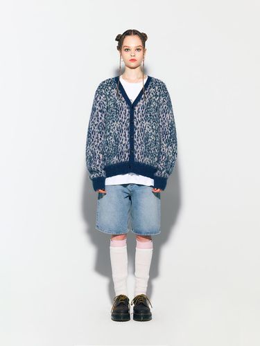 KNIT CARDIGAN NAVY - asif_CALIE - Modalova