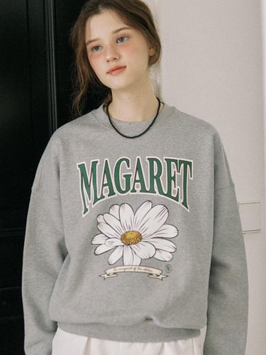 Margaret Bloom Sweatshirt - Melange Grey - ourhope - Modalova