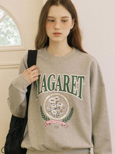 Margaret Artwork Sweatshirt - Melange Grey - ourhope - Modalova