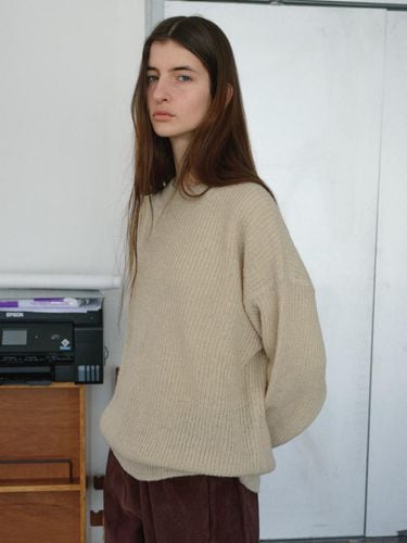 Oversized Fit Round Wool Knitwear () - POSZER - Modalova