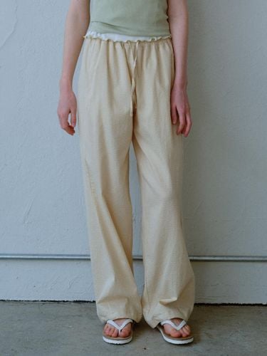 Seersucker Banded Waist Pants () - POSZER - Modalova