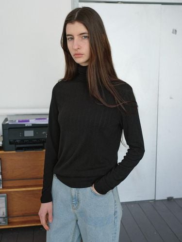 Soft ribbed turtleneck (black) - POSZER - Modalova