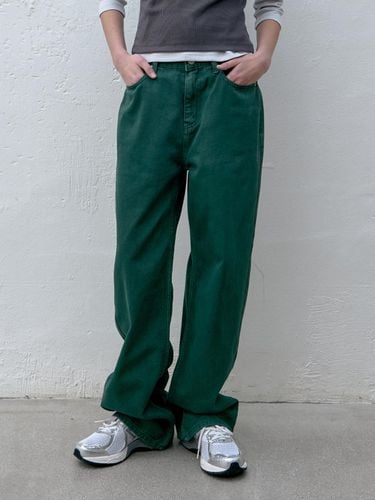 Green washed denim pants - POSZER - Modalova