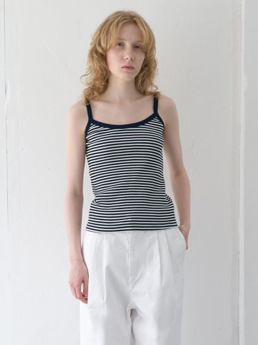 Stripe Rib Sleeveless (Navy) - POSZER - Modalova