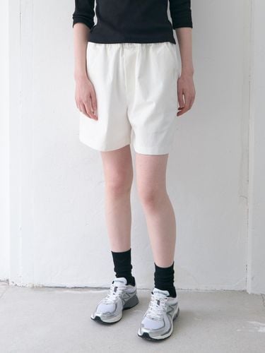 Cotton BANDING Shorts (White) - POSZER - Modalova