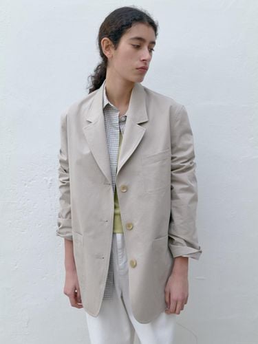 Cotton Blazer Jacket (Beige) - POSZER - Modalova