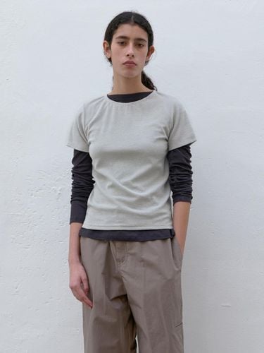 Terry Round T-Shirt (Light Gray) - POSZER - Modalova