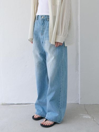 Loose fit denim pants (light blue) - POSZER - Modalova