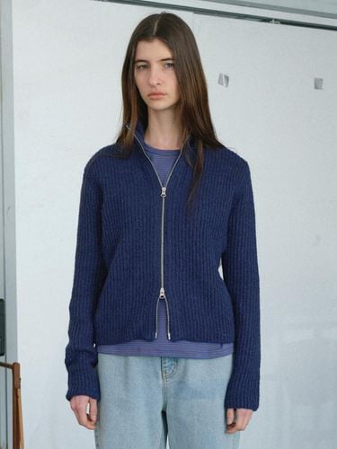 Two-way wool knitwear zip-up cardigan () - POSZER - Modalova