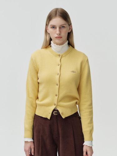 Basic cash wool cardigan - Yellow - DEPOUND - Modalova