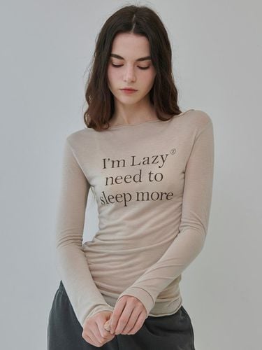 Sleep more sheer boat neck long sleeve t shirt (Be - lazyz - Modalova