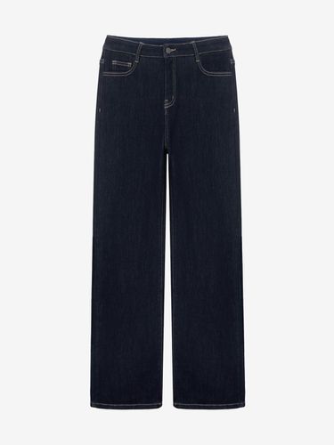 Warm] Wide indigo denim pants - MIND BRIDGE women - Modalova