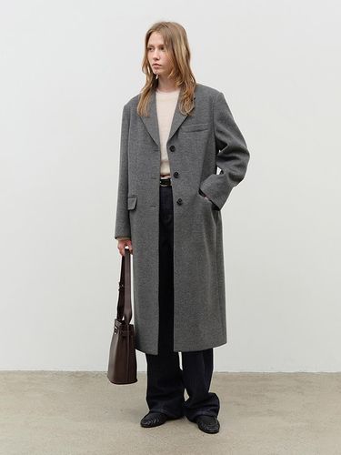 Essential Cashmere Single Coat - Melange Grey - Dunst for WOMEN - Modalova